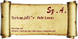 Sztupjár Adrienn névjegykártya